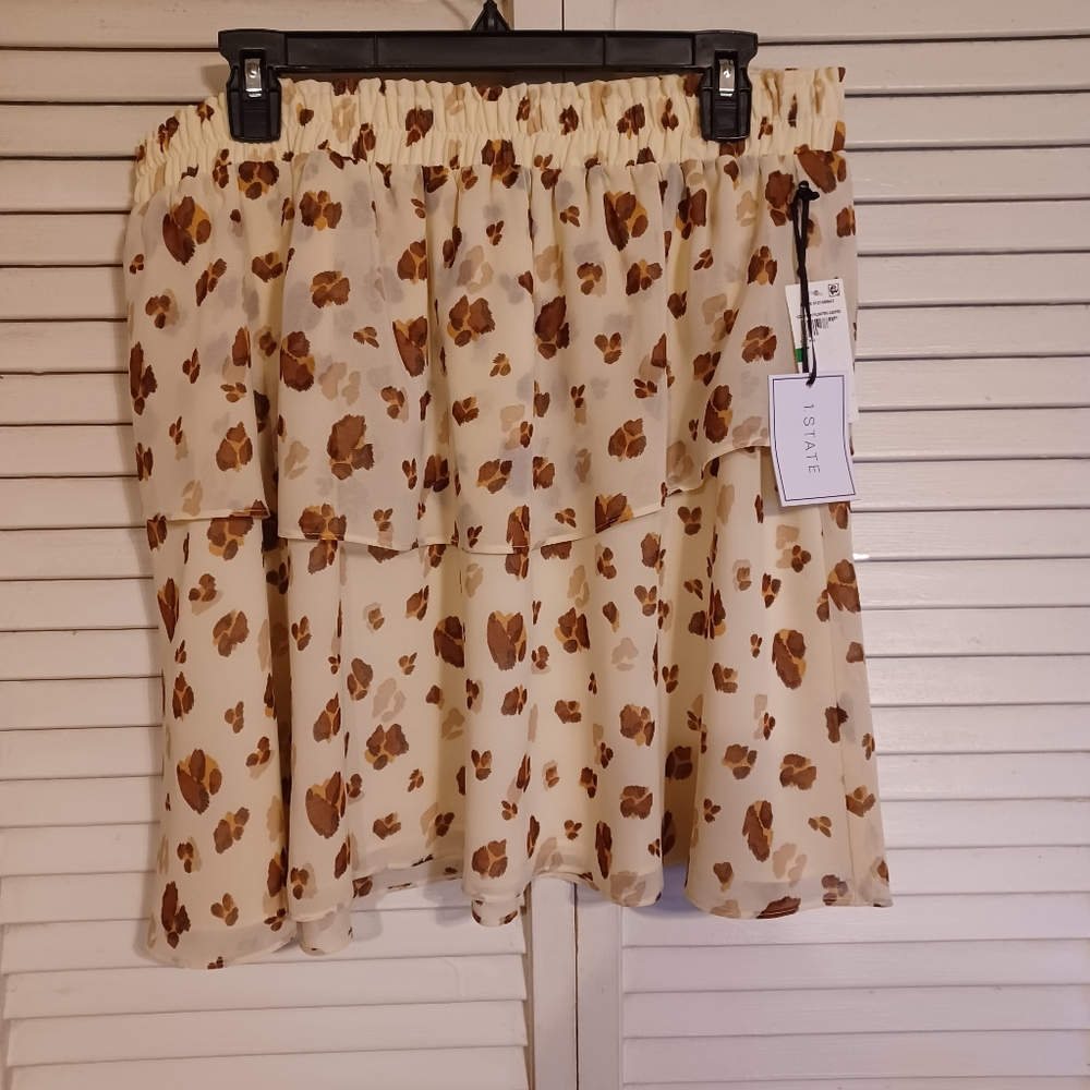 1. State leopard print skirt sz 16